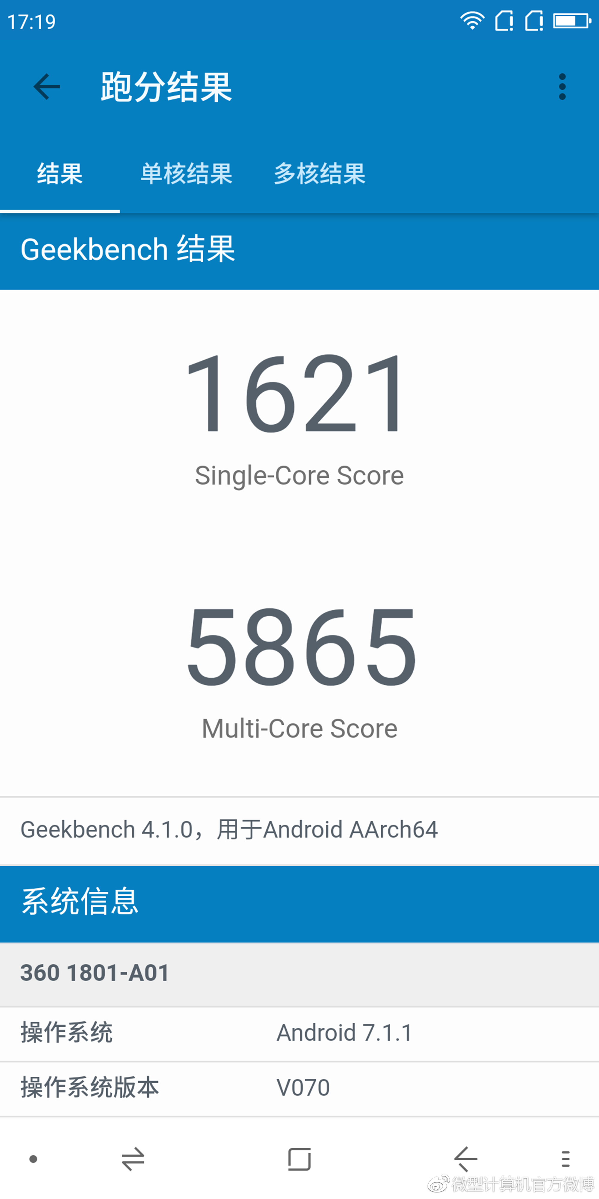 ▲360 N6 Pro Geekbench 4成绩
